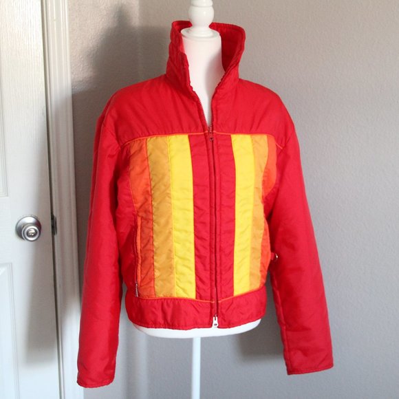 Vintage Snuggler Ski Wear Red Puffer 
